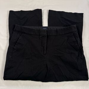 J Crew Factory Kelsey Flare Pant Size 12 Black Cropped Stretch Office Minimalist